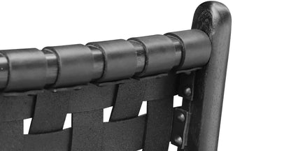 Sedia da pranzo Banda in teak e pelle