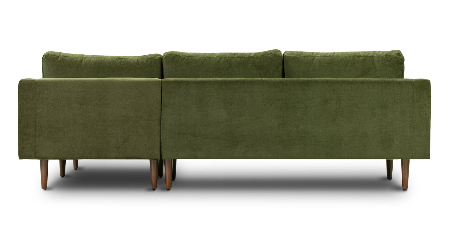 Divano componibile in velluto Napa rivolto a destra