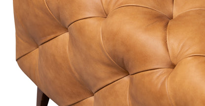 Pouf Torino con gambe in legno