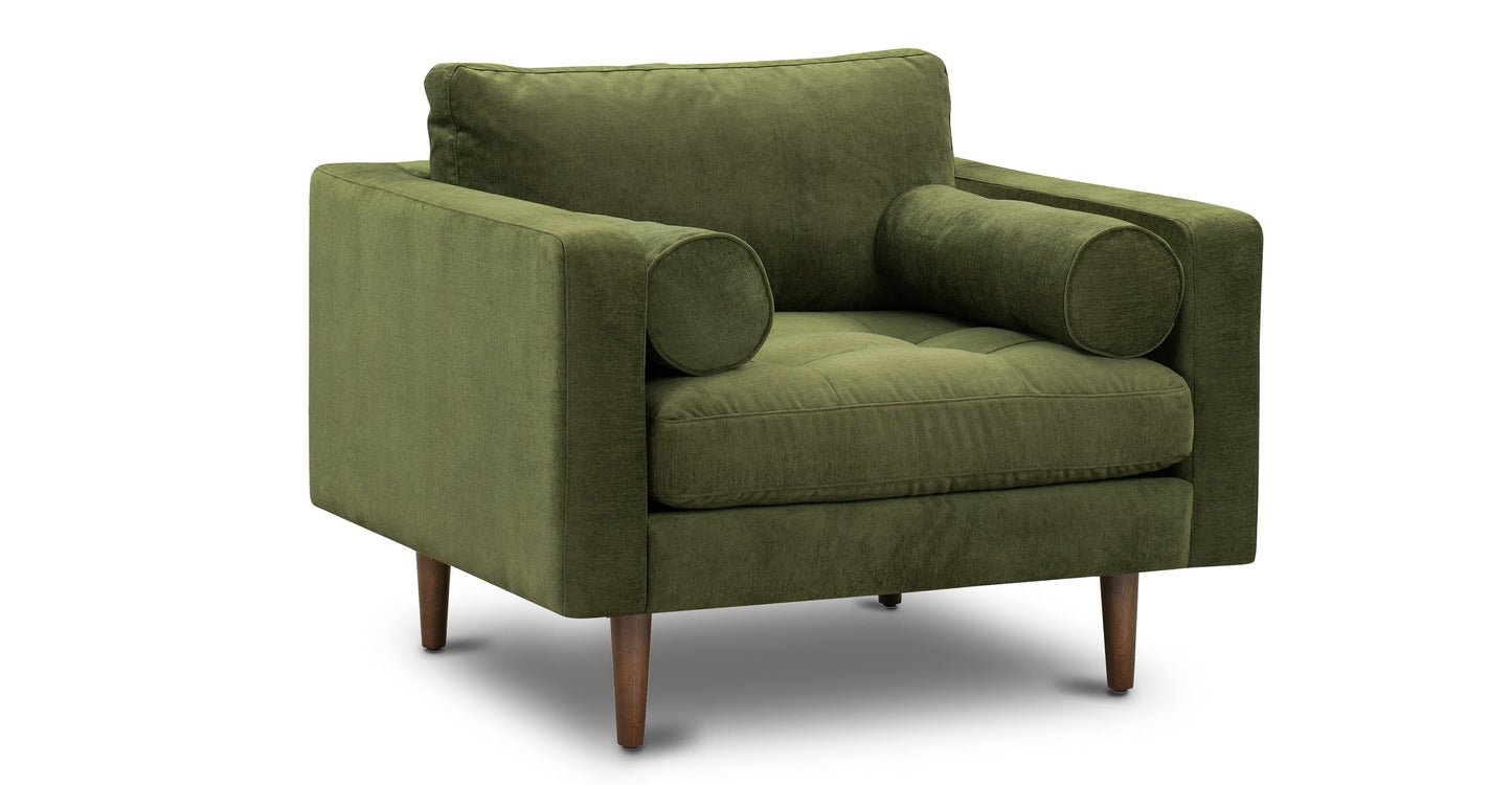 Poltrona in velluto Napa